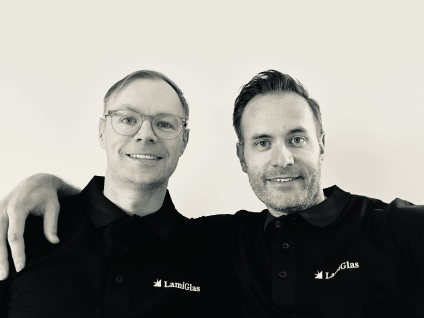 Robert och Luke på LamiGlas